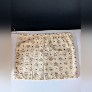 Authentic MCM Cream and Brown Dust Bag for Handbags